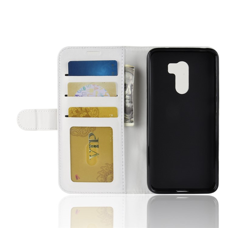 Crazy Horse Magnetic Stand Wallet Leather Cell Phone Case for Xiaomi Pocophone F1 / Poco F1 (India) - White-5