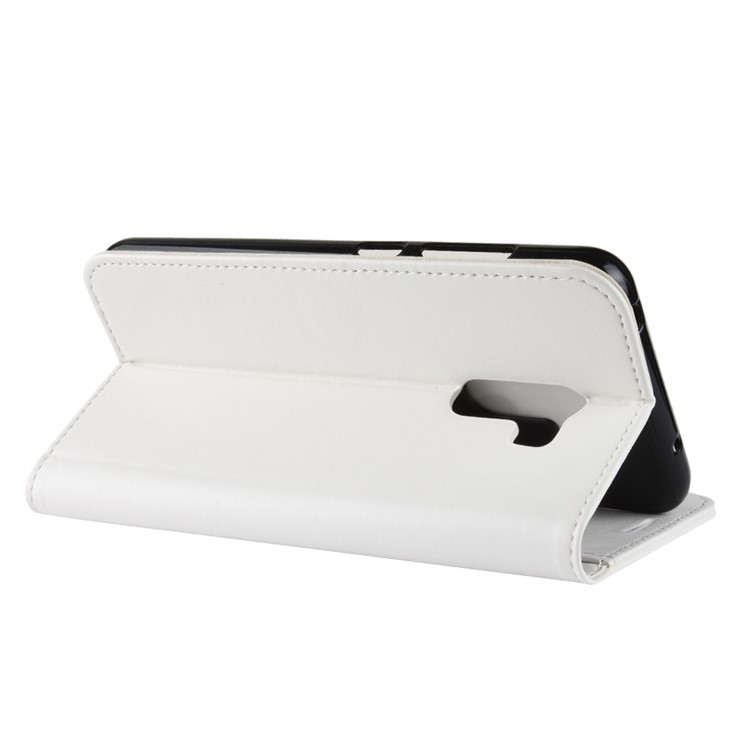 Crazy Horse Magnetic Stand Wallet Leather Cell Phone Case for Xiaomi Pocophone F1 / Poco F1 (India) - White-7