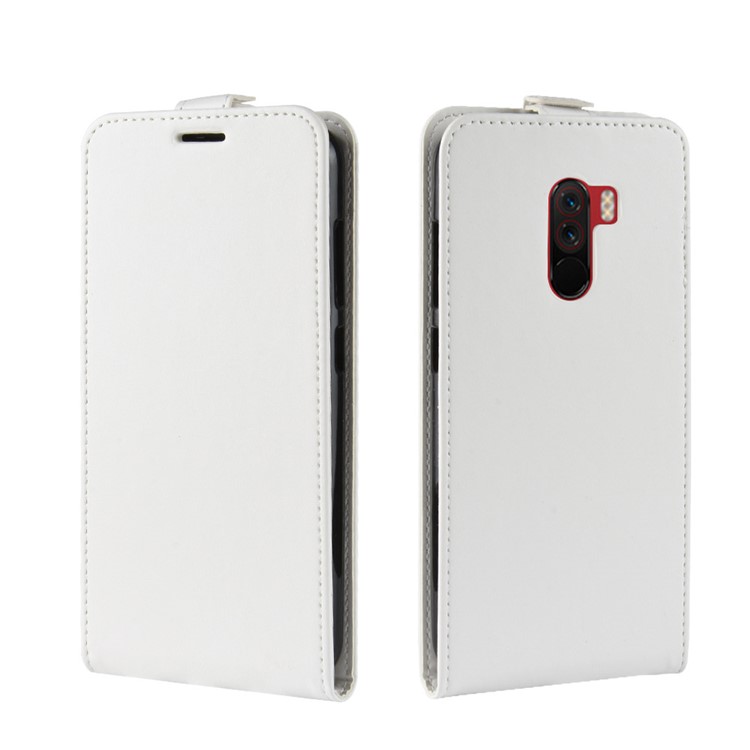 Crazy Horse Vertical Flip Card Slot Leather Case for Xiaomi Pocophone F1 / Poco F1 (India) - White-2
