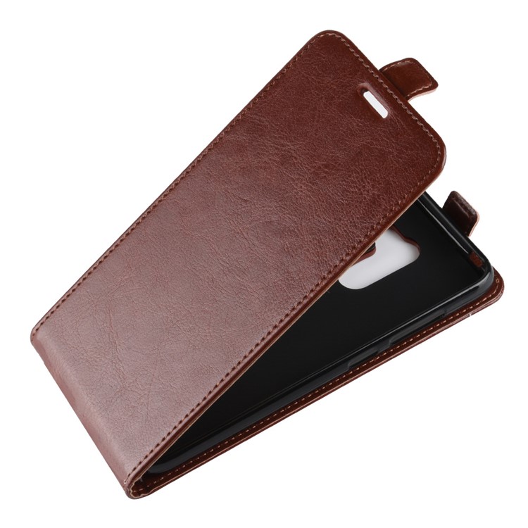 Crazy Horse Texture Vertical Flip Card Holder Leather Shell for Xiaomi Pocophone F1 / Poco F1 (India) - Brown-4