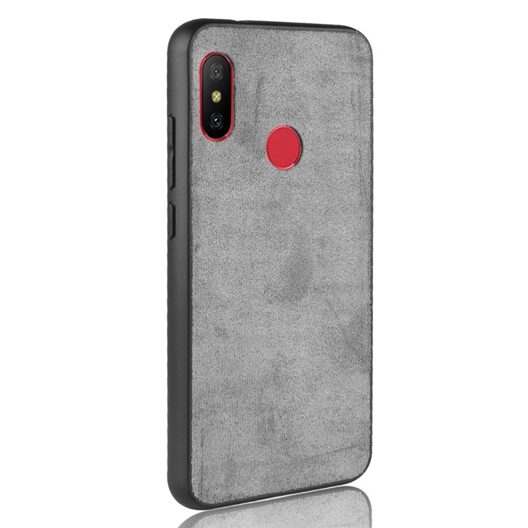 Retro Velvet Cloth Coated PC + TPU Hybrid Protective Case for Xiaomi Mi A2 Lite / Redmi 6 Pro - Grey-3