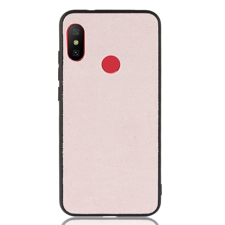 Retro Velvet Cloth Coated PC + TPU Hybrid Phone Shell for Xiaomi Mi A2 Lite / Redmi 6 Pro - Pink-2