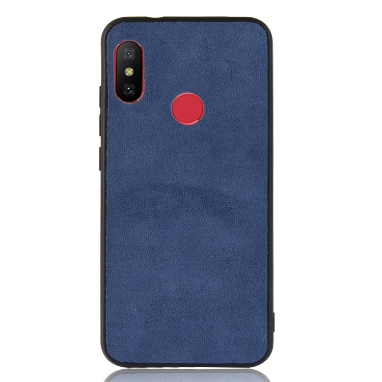 Retro Velvet Cloth Coated PC + TPU Hybrid Protective Casing for Xiaomi Mi A2 Lite / Redmi 6 Pro - Blue-2