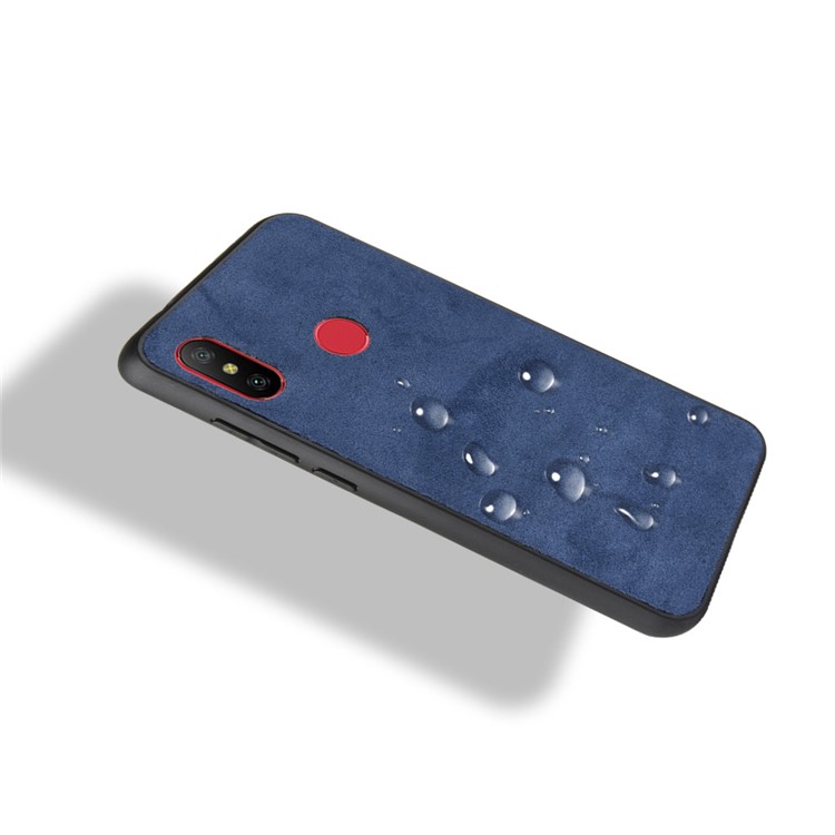 Retro Velvet Cloth Coated PC + TPU Hybrid Protective Casing for Xiaomi Mi A2 Lite / Redmi 6 Pro - Blue-4