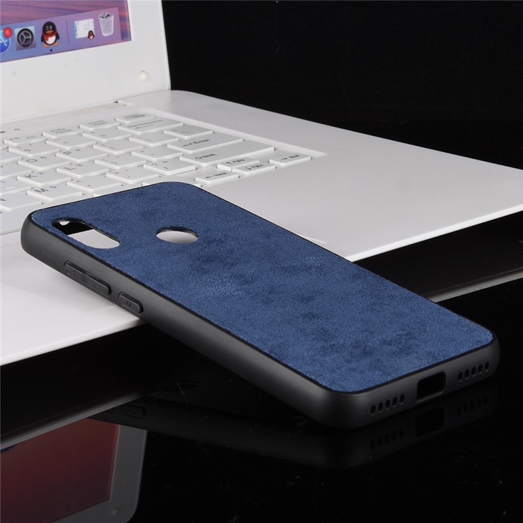 Retro Velvet Cloth Coated PC + TPU Hybrid Protective Casing for Xiaomi Mi A2 Lite / Redmi 6 Pro - Blue-6