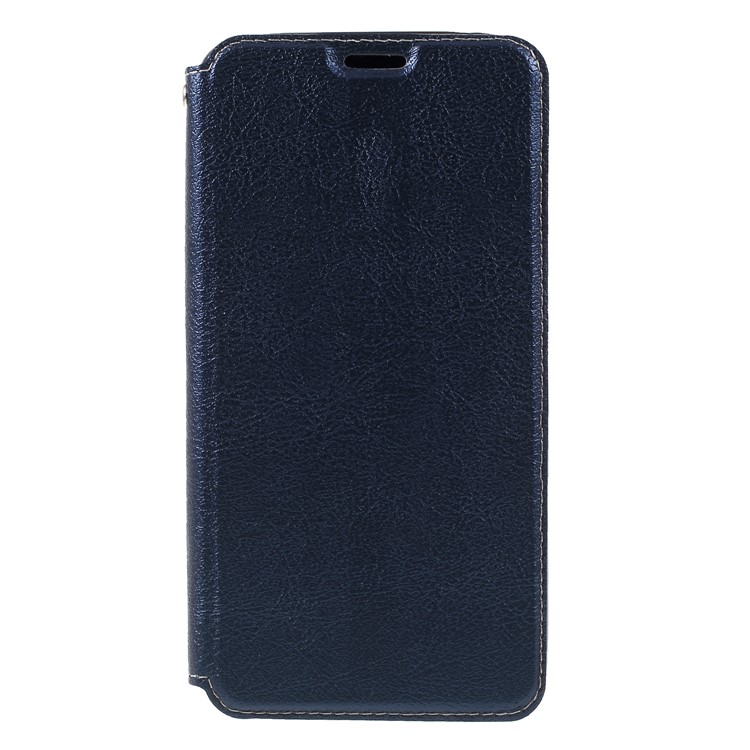 Auto-absorbed Card Holder Stand Leather Case Accessory for Xiaomi Pocophone F1 / Poco F1 - Dark Blue-1