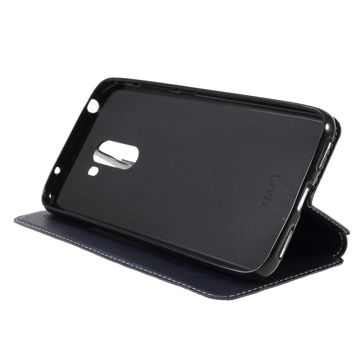 Auto-absorbed Card Holder Stand Leather Case Accessory for Xiaomi Pocophone F1 / Poco F1 - Dark Blue-4