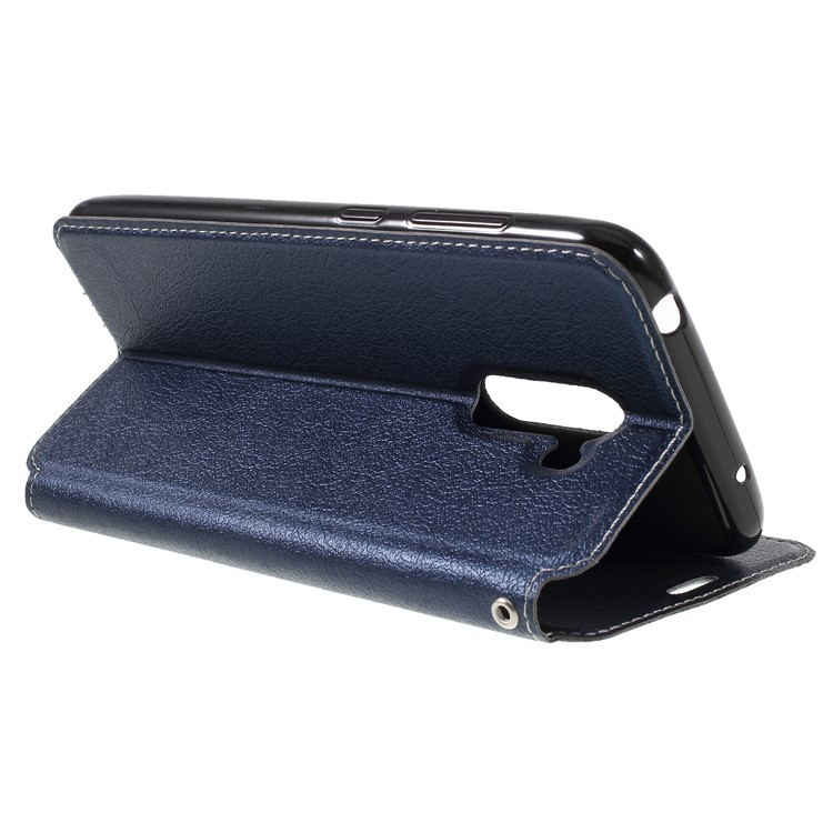 Auto-absorbed Card Holder Stand Leather Case Accessory for Xiaomi Pocophone F1 / Poco F1 - Dark Blue-5