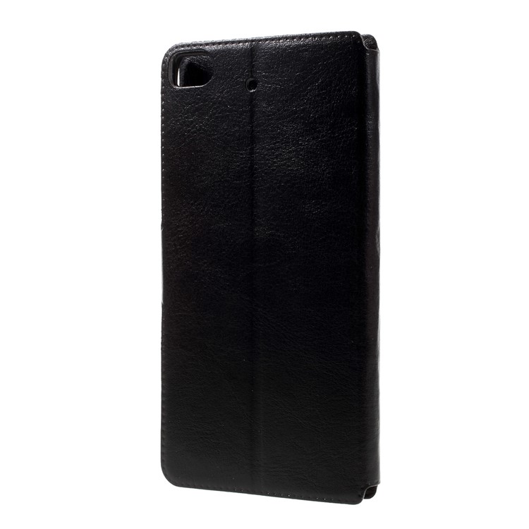 Crazy Horse Card Holder Leather Stand Case for Xiaomi Mi 5s - Black-2
