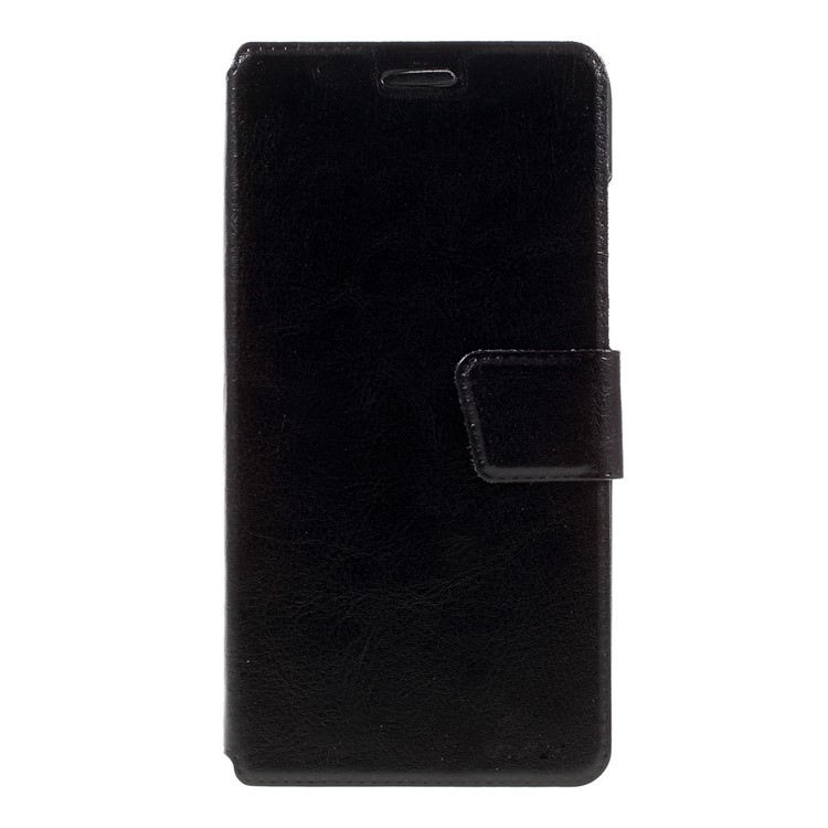 Crazy Horse Card Holder Leather Stand Case for Xiaomi Mi 5s - Black-3