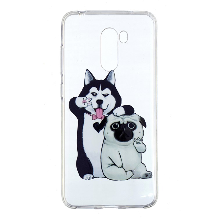 Embossment TPU Protection Pattern Printing Casing for Xiaomi Pocophone F1 / Poco F1 (India) - Adorable Dogs-2