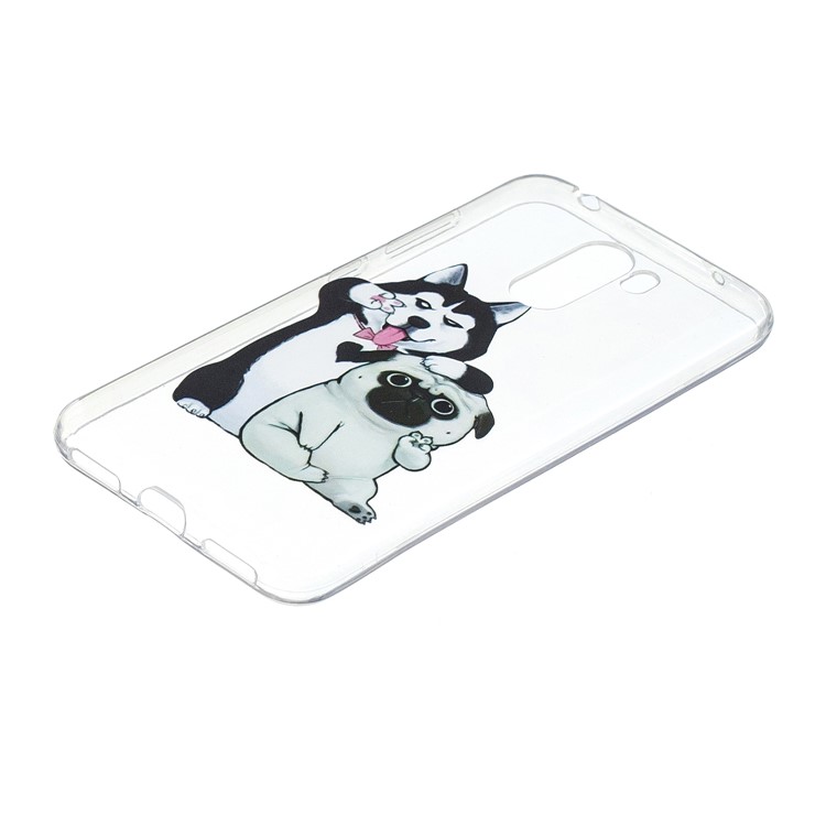 Embossment TPU Protection Pattern Printing Casing for Xiaomi Pocophone F1 / Poco F1 (India) - Adorable Dogs-3