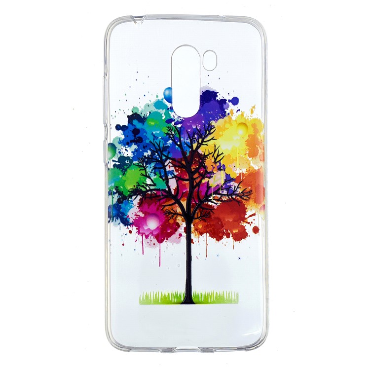 Embossment TPU Protection Pattern Printing Cover for Xiaomi Pocophone F1 / Poco F1 (India) - Colorful Tree-2