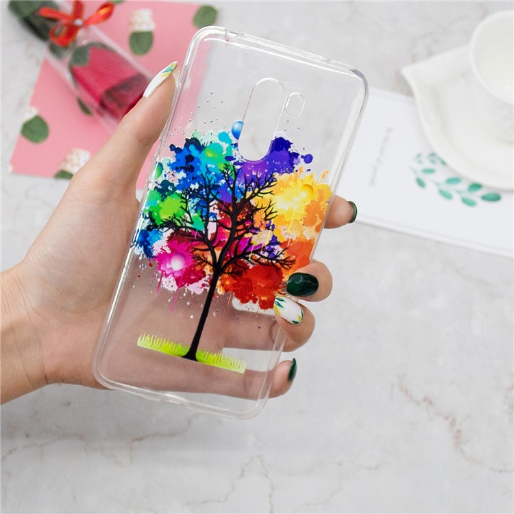 Embossment TPU Protection Pattern Printing Cover for Xiaomi Pocophone F1 / Poco F1 (India) - Colorful Tree-6