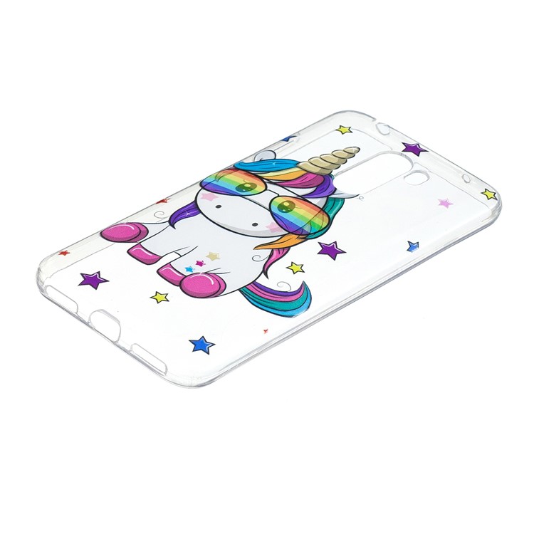 Embossment Protection Pattern Printing TPU Case for Xiaomi Pocophone F1 / Poco F1 (India) - Unicorn Wearing Glasses-3