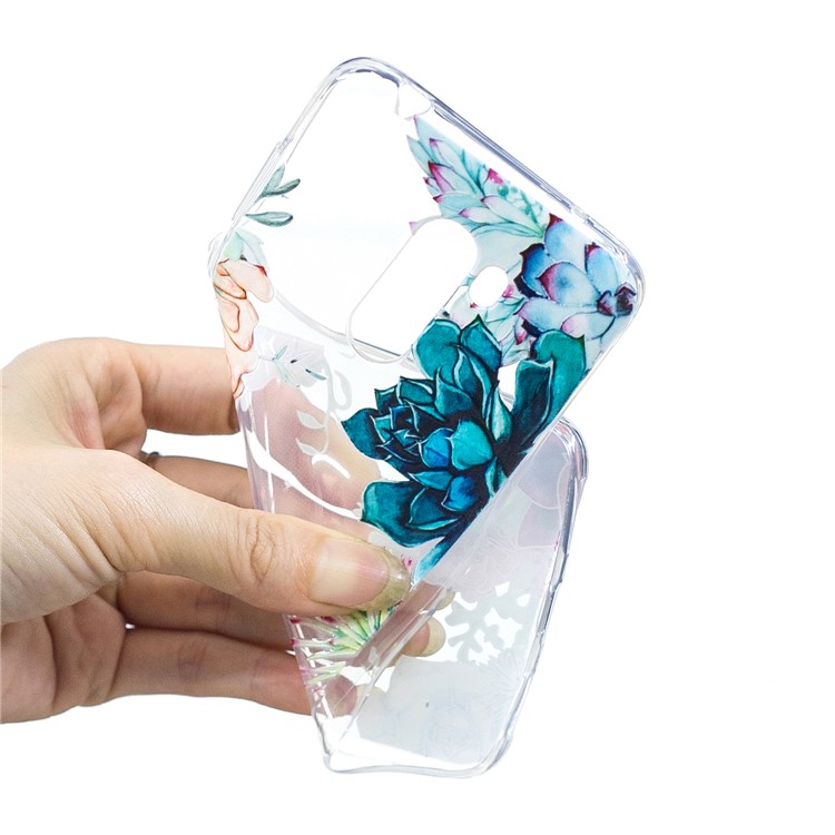 Embossment Pattern Printing TPU Protection Cover for Xiaomi Pocophone F1 / Poco F1 (India) - Flowers Pattern-5