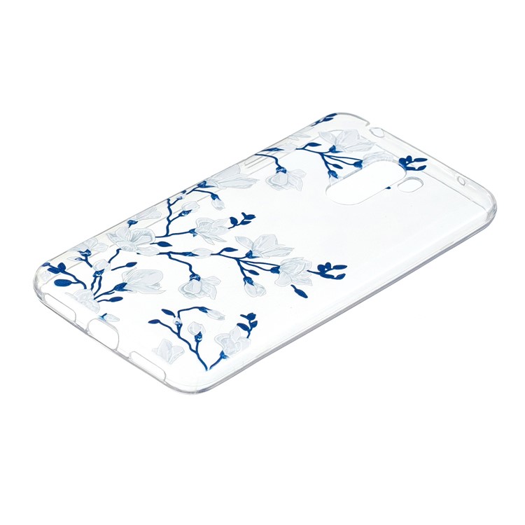 Embossment Protection Pattern Printing TPU Shell for Xiaomi Pocophone F1 / Poco F1 (India) - White Flowers-3