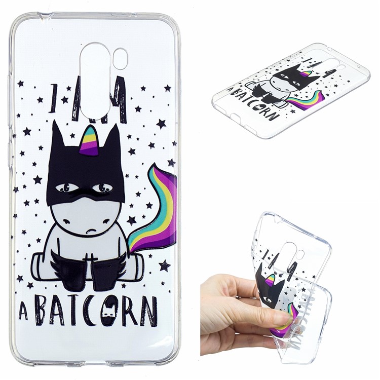 Embossment TPU Protection Pattern Printing Case Shell for Xiaomi Pocophone F1 / Poco F1 (India) - Cool Unicorn-1