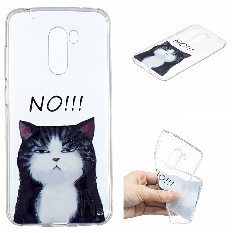 TPU Protection Embossment Pattern Printing Mobile Cover for Xiaomi Pocophone F1 / Poco F1 (India) - Cat-1