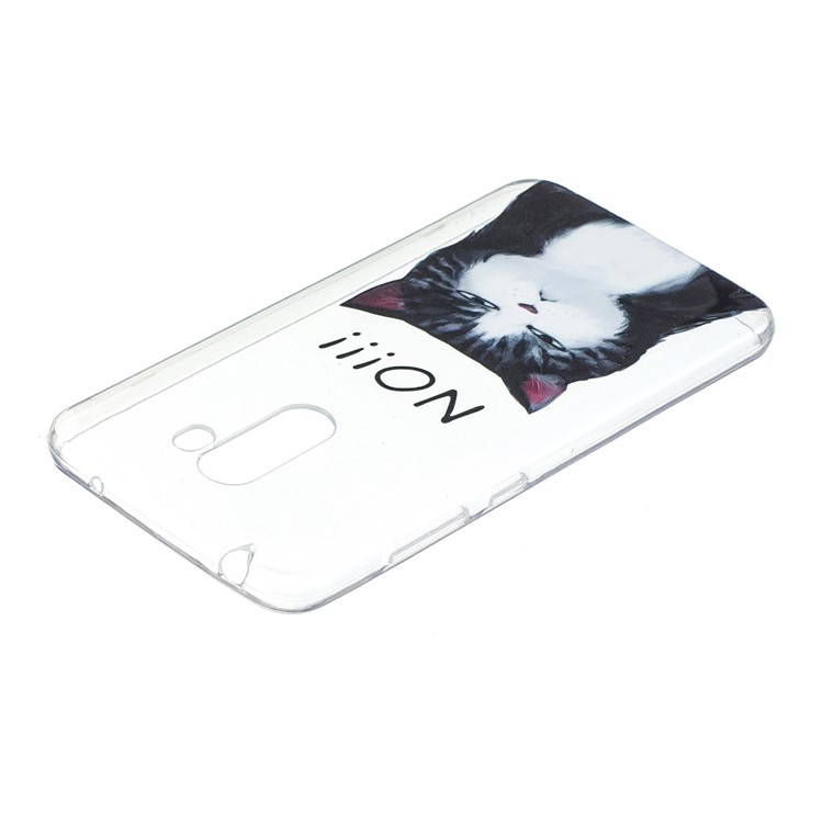 TPU Protection Embossment Pattern Printing Mobile Cover for Xiaomi Pocophone F1 / Poco F1 (India) - Cat-4