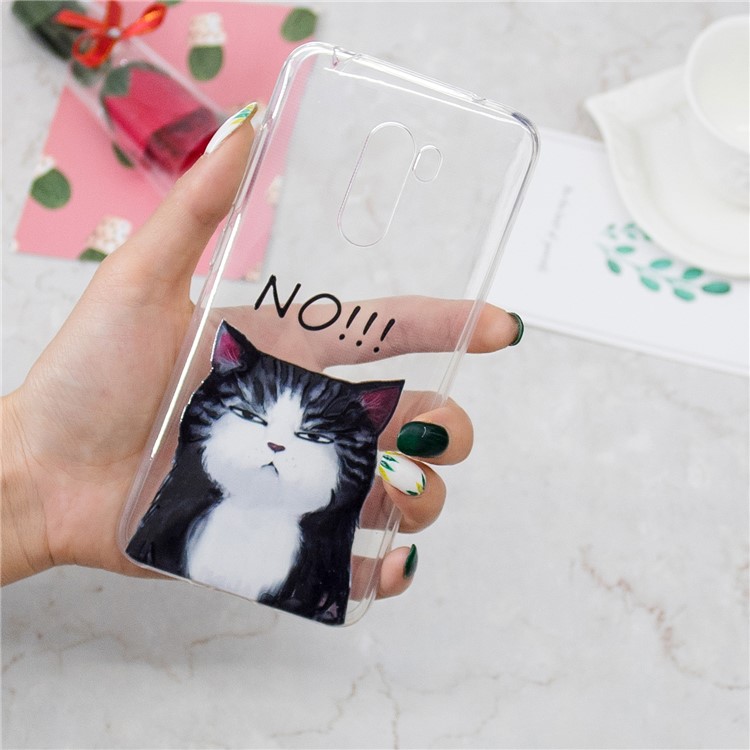 TPU Protection Embossment Pattern Printing Mobile Cover for Xiaomi Pocophone F1 / Poco F1 (India) - Cat-6