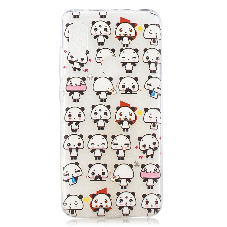 Pattern Printing Embossed TPU Soft Shell for Xiaomi Redmi Note 6 Pro - Cartoon Panda-2