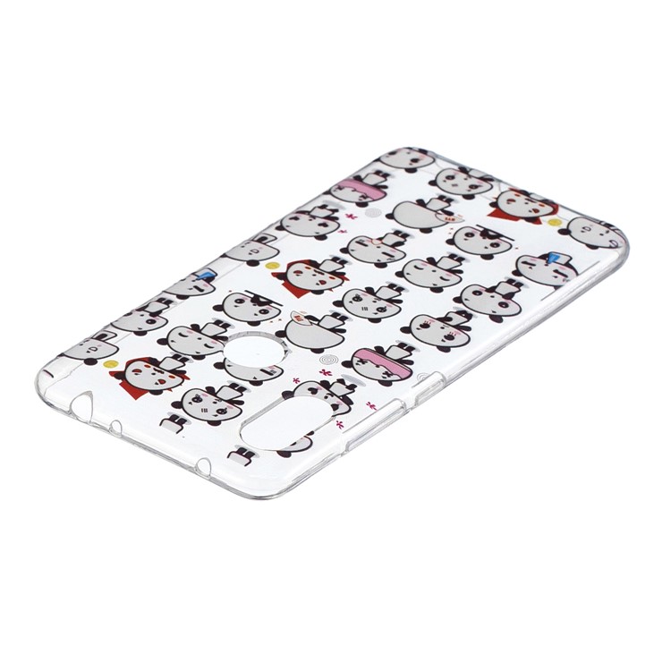 Pattern Printing Embossed TPU Soft Shell for Xiaomi Redmi Note 6 Pro - Cartoon Panda-4