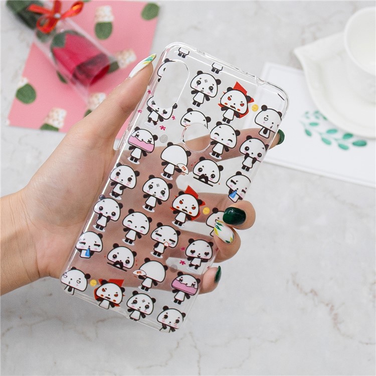 Pattern Printing Embossed TPU Soft Shell for Xiaomi Redmi Note 6 Pro - Cartoon Panda-6