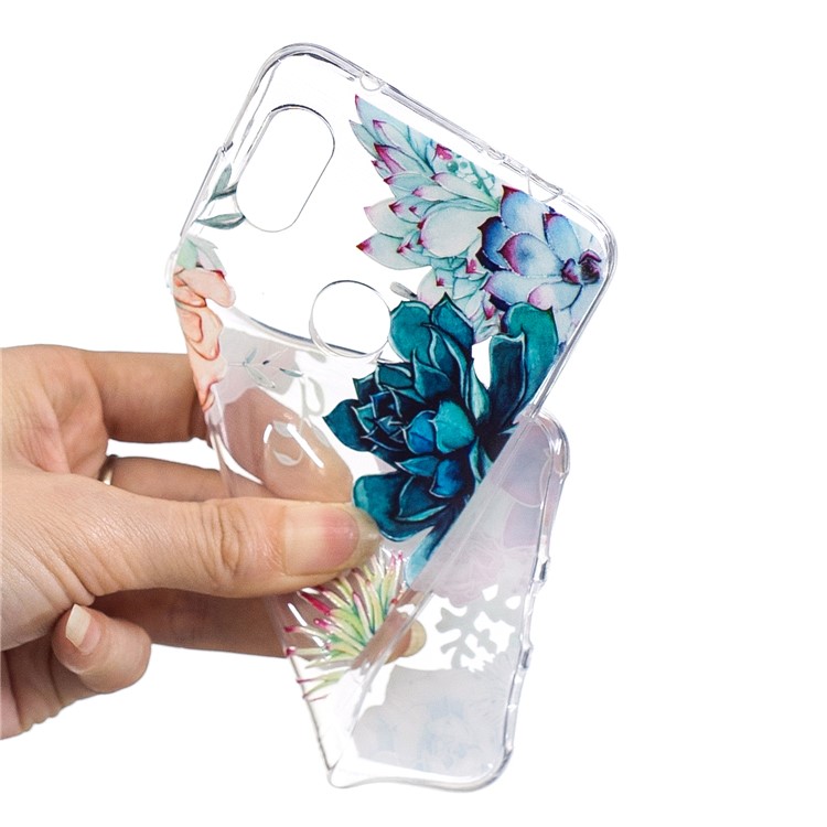 Pattern Printing Embossed TPU Soft Cell Phone Case for Xiaomi Redmi Note 6 Pro - Colorful Flowers-5