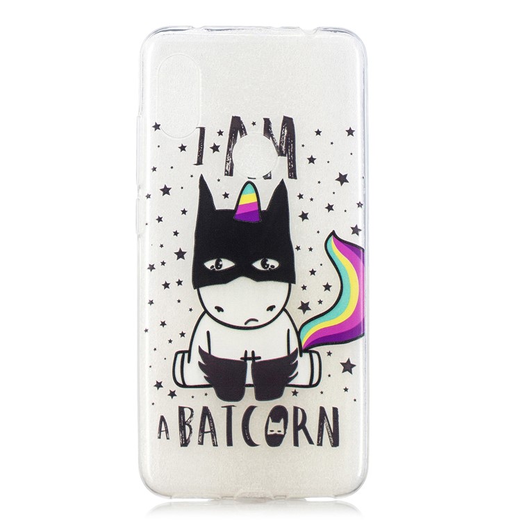 Pattern Printing Embossed Soft TPU Back Case for Xiaomi Redmi Note 6 Pro - Unicron with Colorful Tail-2