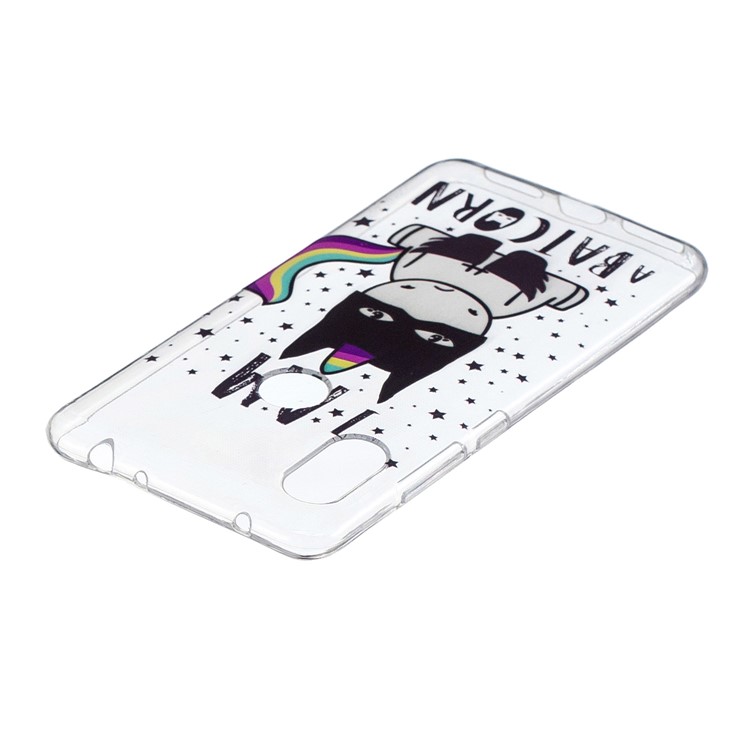 Pattern Printing Embossed Soft TPU Back Case for Xiaomi Redmi Note 6 Pro - Unicron with Colorful Tail-4