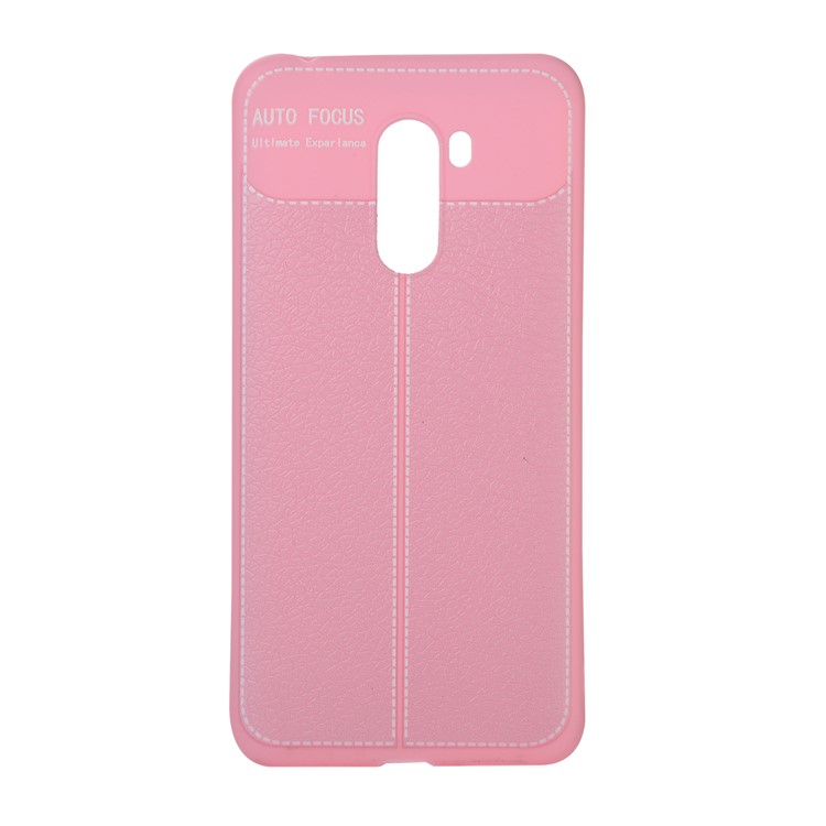 Litchi Skin TPU Cover Case for Xiaomi Pocophone F1 / Poco F1 in India - Pink-2