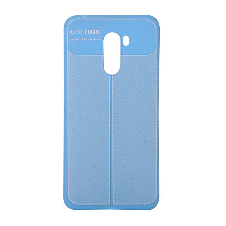 Litchi Skin TPU Cover Shell Case for Xiaomi Pocophone F1 / Poco F1 in India - Baby Blue-2