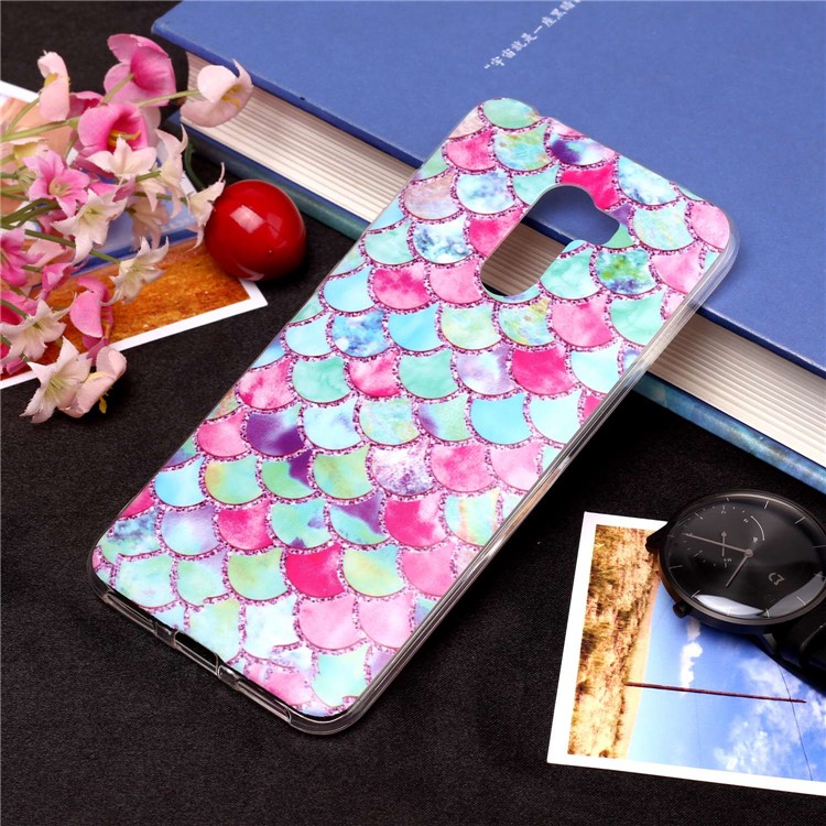 Pattern Printing Matte Surface IMD TPU Protection Case for Xiaomi Pocophone F1 / Poco F1 in India - Fish Scale-1