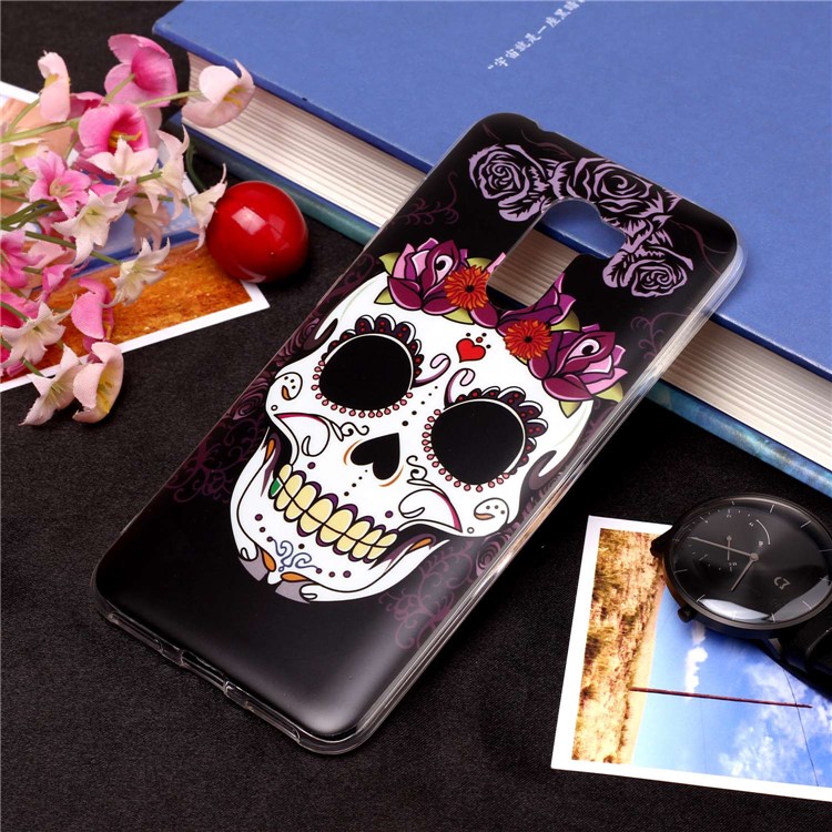 Pattern Printing Matte Surface IMD TPU Soft Case for Xiaomi Pocophone F1 / Poco F1 in India - Skull-1