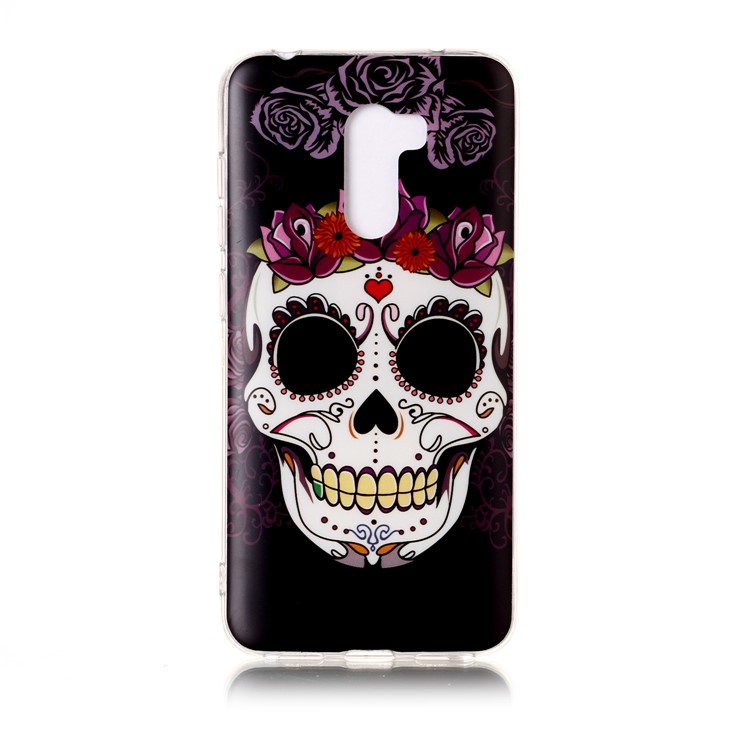 Pattern Printing Matte Surface IMD TPU Soft Case for Xiaomi Pocophone F1 / Poco F1 in India - Skull-2