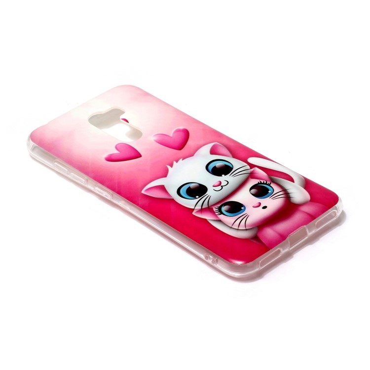 Pattern Printing Matte Surface IMD TPU Protective Case for Xiaomi Pocophone F1 / Poco F1 in India - Cat and Heart-3