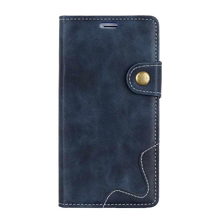 S-shape Textured Wallet Stand Leather Casing for Xiaomi Mi 8 Lite / Mi 8 Youth (Mi 8X) - Blue-10