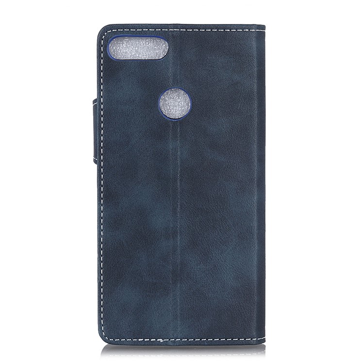 S-shape Textured Wallet Stand Leather Casing for Xiaomi Mi 8 Lite / Mi 8 Youth (Mi 8X) - Blue-7
