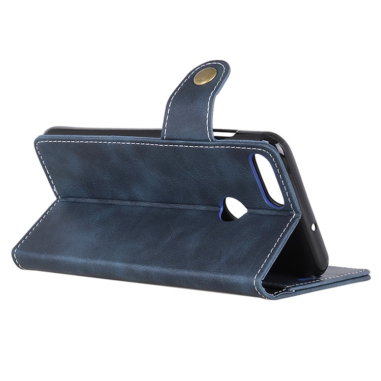 S-shape Textured Wallet Stand Leather Casing for Xiaomi Mi 8 Lite / Mi 8 Youth (Mi 8X) - Blue-9