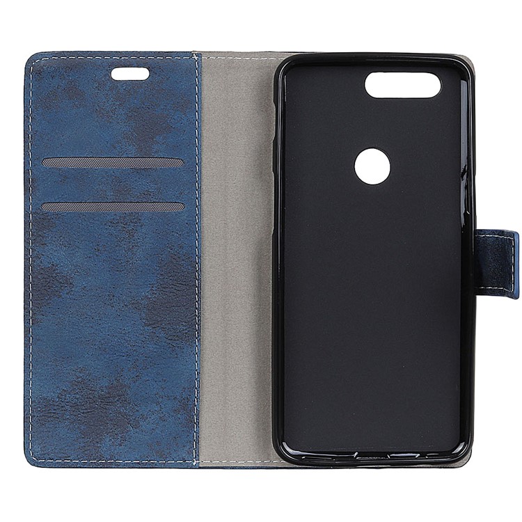 For Xiaomi Mi 8 Lite / Mi 8 Youth (Mi 8X) Retro Style Wallet PU Leather Magnetic Mobile Protection Casing - Blue-6