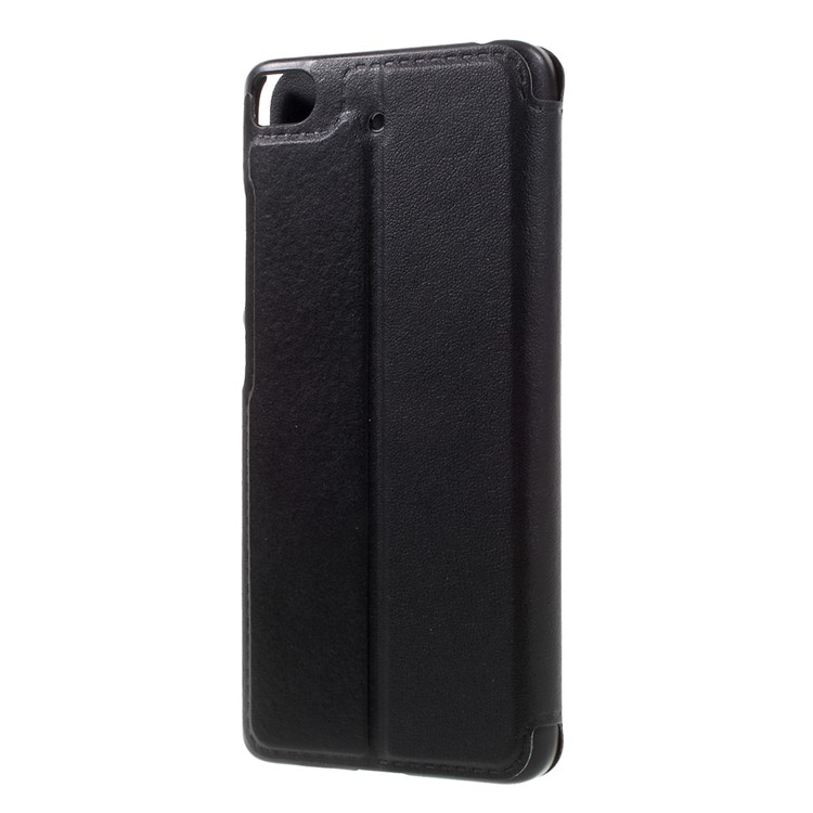 View Window Leather Stand Case for Xiaomi Mi 5s - Black-2