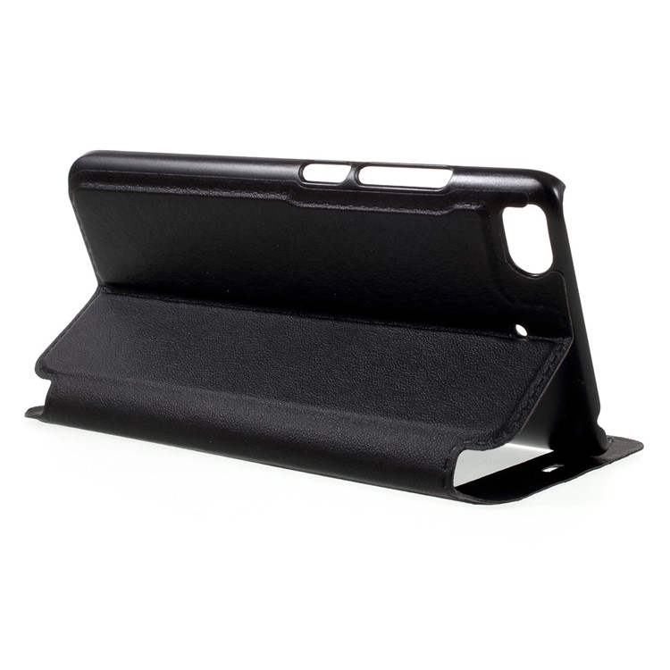 View Window Leather Stand Case for Xiaomi Mi 5s - Black-5