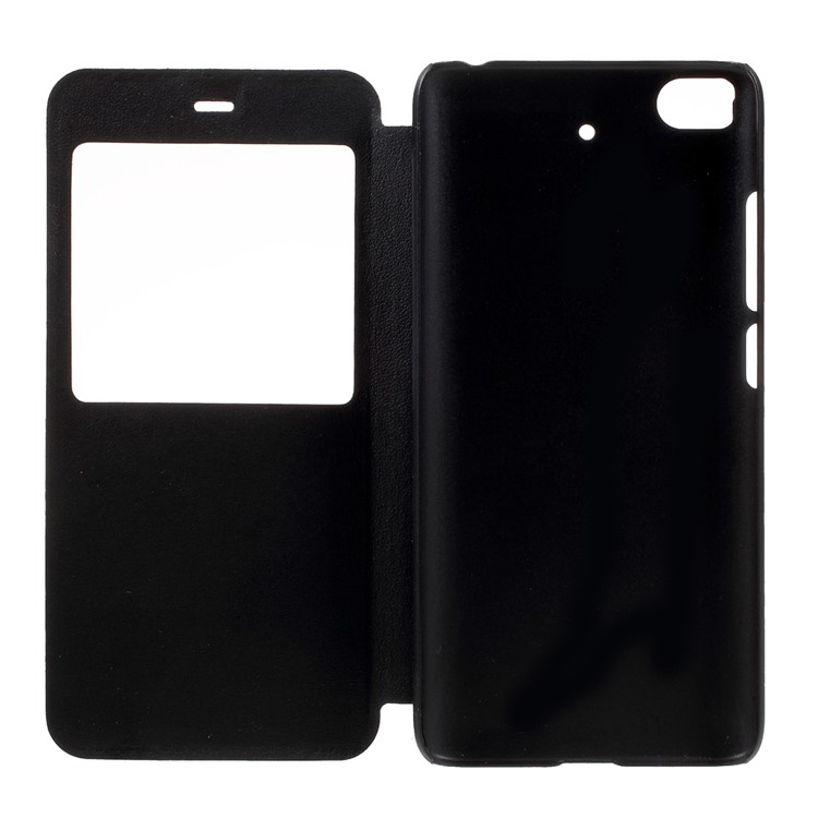 View Window Leather Stand Case for Xiaomi Mi 5s - Black-6