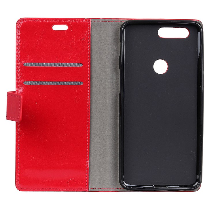 Crazy Horse Texture Wallet Leather Mobile Shell for Xiaomi Mi 8 Lite / Mi 8 Youth (Mi 8X) - Red-4