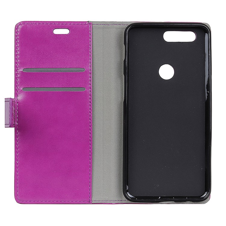 Crazy Horse Texture Wallet Leather Cell Phone Cover for Xiaomi Mi 8 Lite / Mi 8 Youth (Mi 8X) - Purple-4