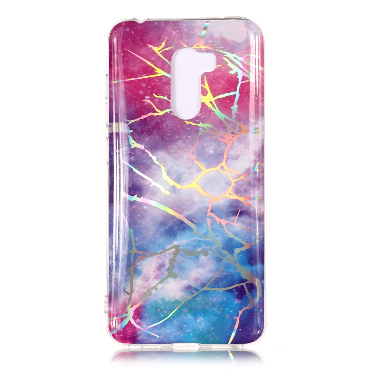 Marble Pattern Plated IMD TPU Soft Cover for Xiaomi Pocophone F1 / Poco F1 - Multi-color-1