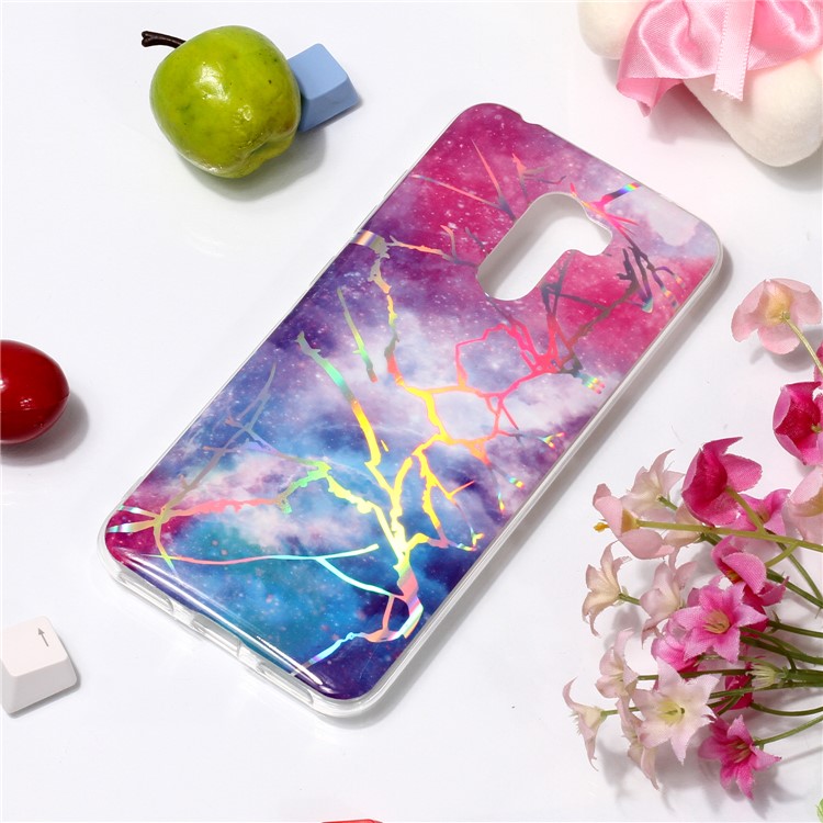 Marble Pattern Plated IMD TPU Soft Cover for Xiaomi Pocophone F1 / Poco F1 - Multi-color-3