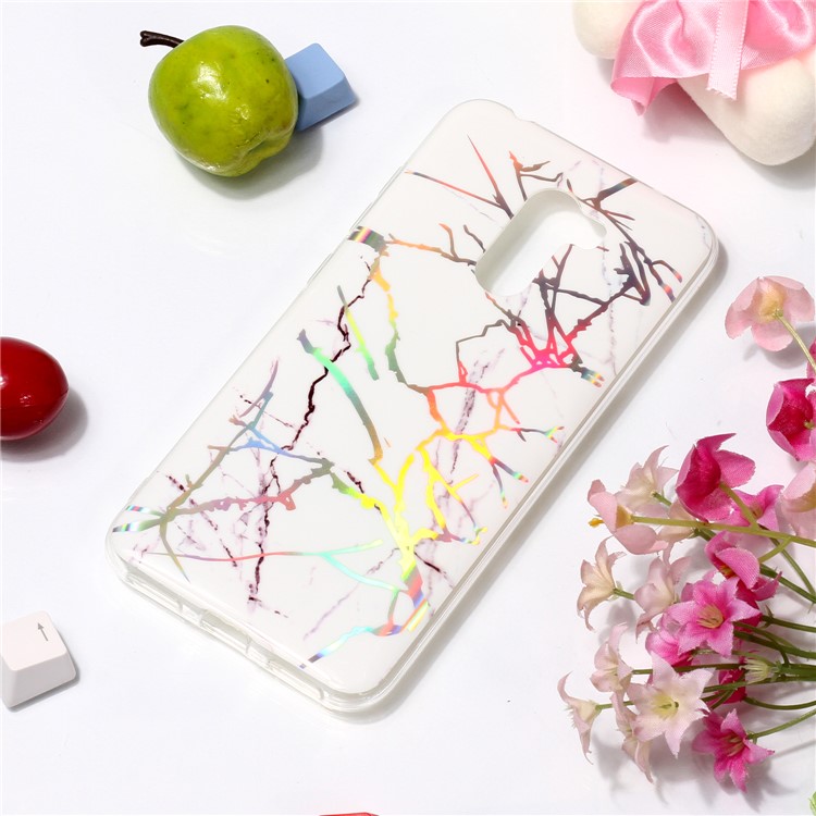 Marble Pattern Plated IMD TPU Soft Shell for Xiaomi Pocophone F1 / Poco F1 - White-3