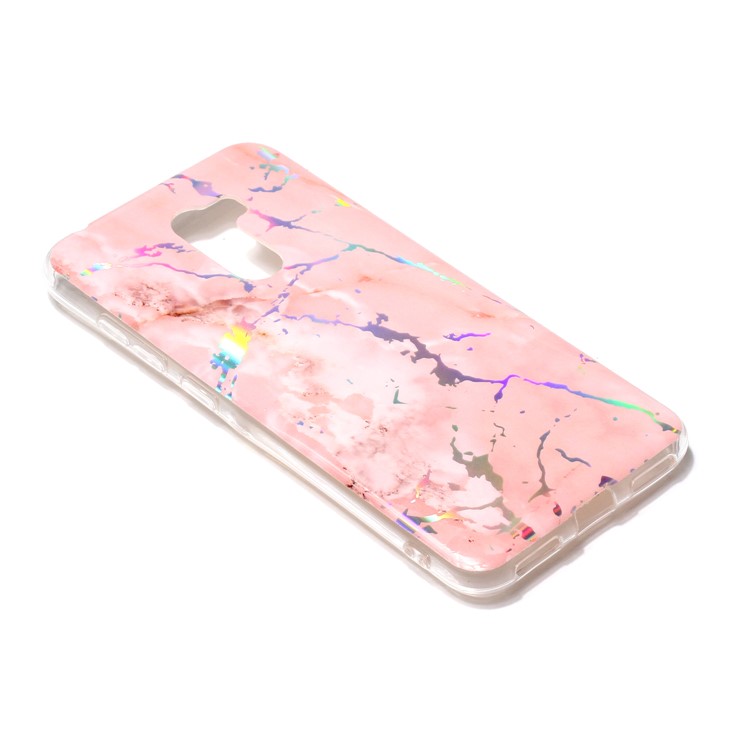 Marble Pattern Plated IMD TPU Mobile Case for Xiaomi Pocophone F1 / Poco F1 - Pink-2